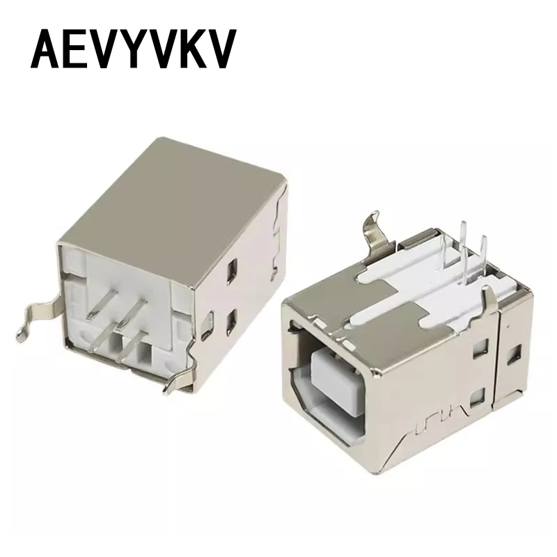 

10PCS USB 2.0 Connector Socket Jack Female Male B Type 90°/180°Connector Soldering PCB Connector Printer Interface G45