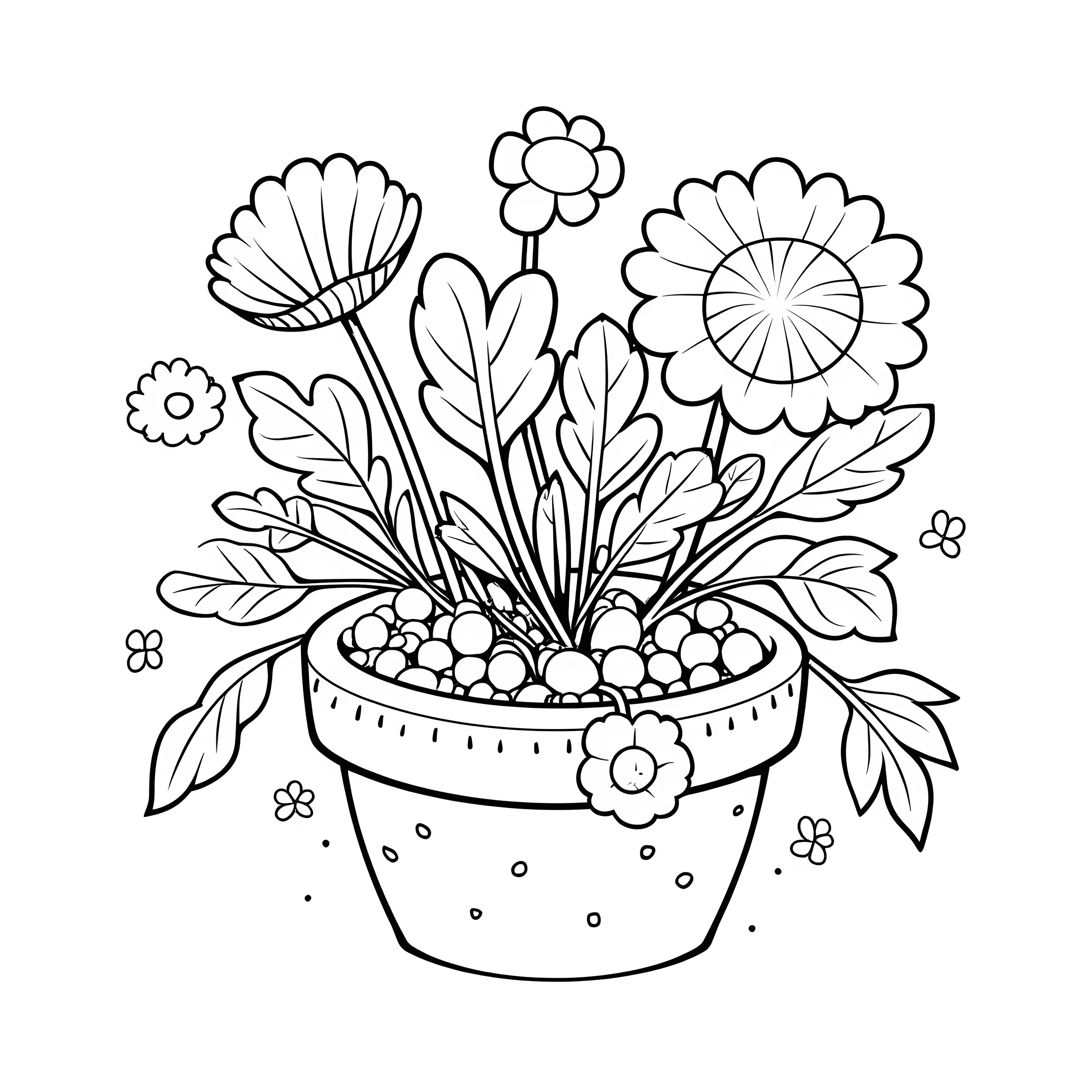 FLOWER & PLANT Bold-easy Patterns Coloring Book for Adults Cute Drawing Book Perfect Gift for Party and Birthday 6