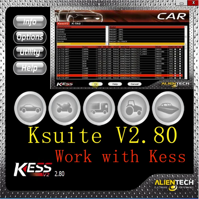 

Newest Kess Ksuite V2.80 car Software for V5.017 ECU Programmer Ktag 2.25 ECU Chip Tuning Tool Online Ksuite SW 2.80 2.53 2.47