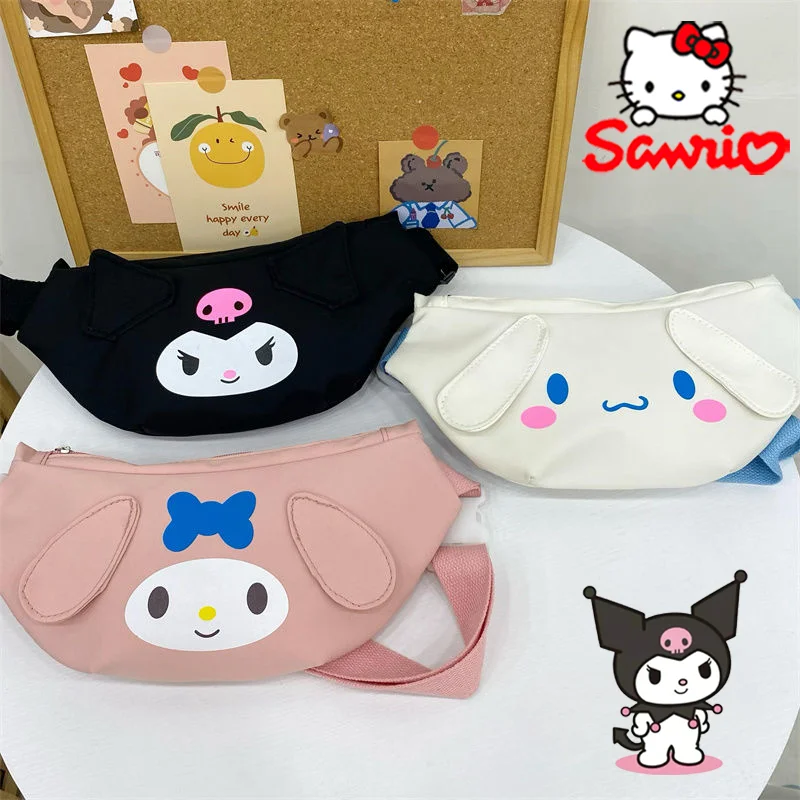 

Sanrio Kuromi Melody сумки через плечо Мультяшные милые девушки модные Наплечные сумки с принтом сумки для хранения косметики подарки для девочек
