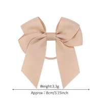 3.15inches Solid Color Hair Ribbon Hair Band for Girls Toddler Cheer Up Bows Head Rope Kids Headwear Ponytail Hair Accessories 3