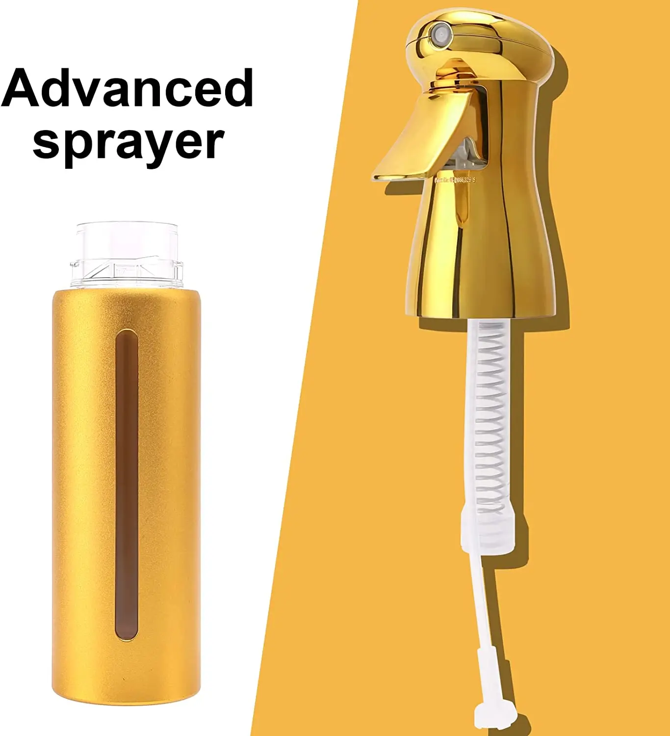 300ML Hairdressing Spray Bottle Electroplating Refillable Fine Mist Sprayer Bottle Salon Haircut High Pressure Water Can