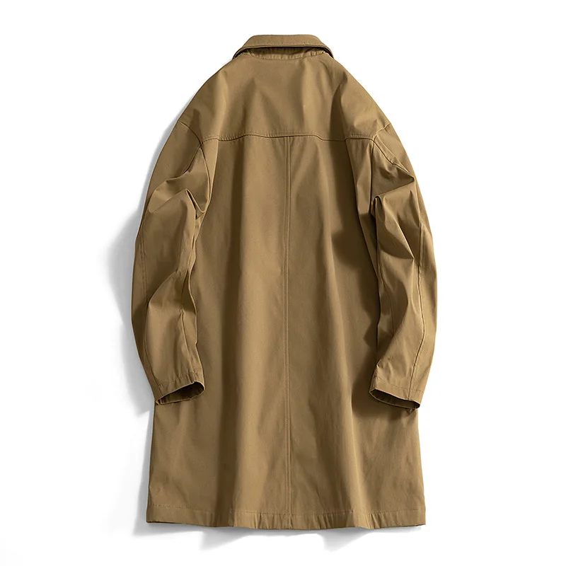 New Windbreaker Men's Autumn And Winter European Version Of The Long Plus Velvet Business Casual Coat Jacket Men Coat Luxury
