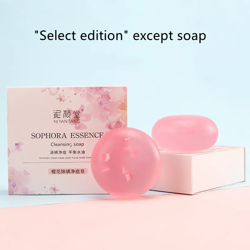 

Fragrance cherry blossom net mite clearing acne handmade soap refreshing control cleansing bath unisex essential oil