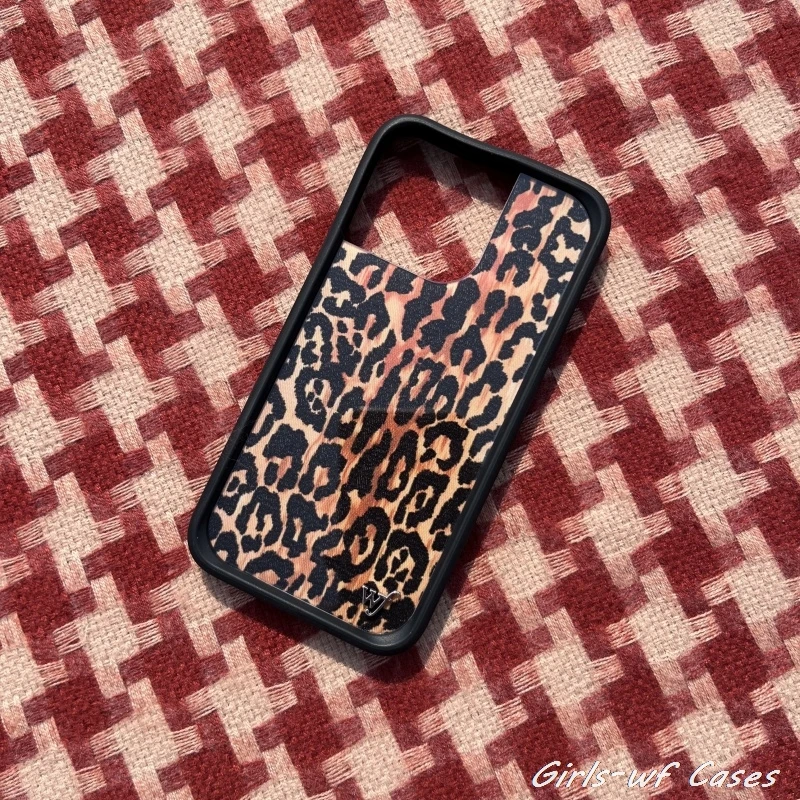 Wildflower Girls Fashion Leopard Print Cherry Tiger Phone Case Cover
