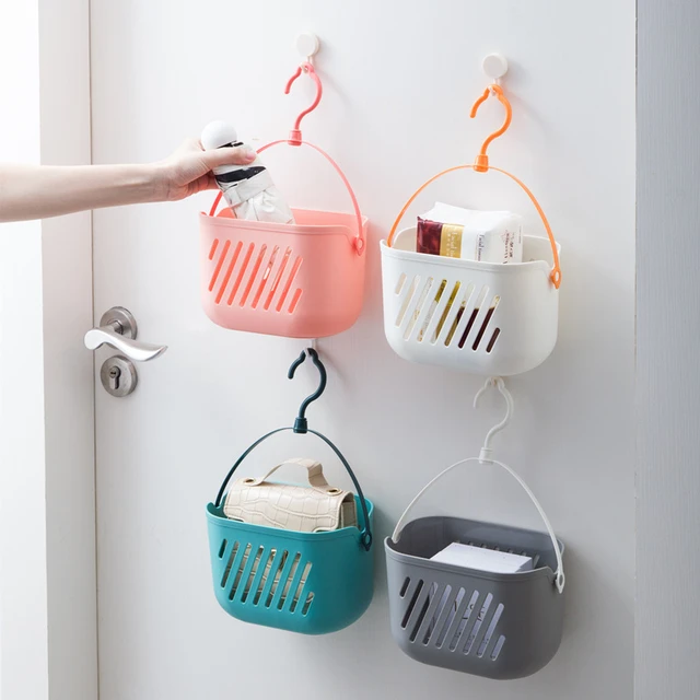 Plastic Basket Bathroom Hanging Shower  Hangable Storage Basket Bathroom -  Storage - Aliexpress