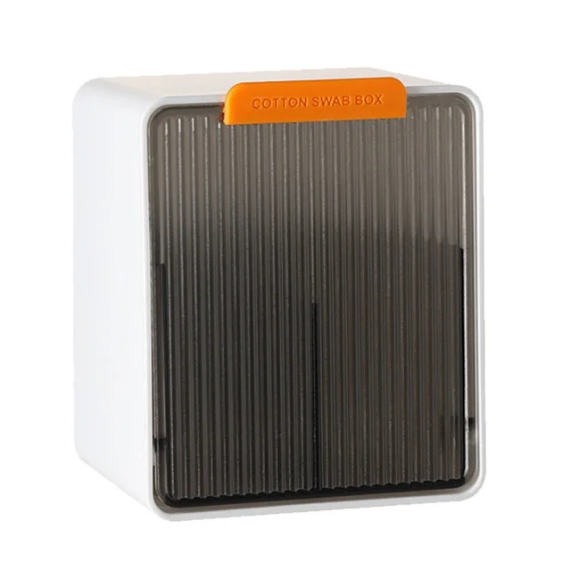 Új Falra Szerelt Pamut Tampon Tárolódoboz Ingyenes Lyukasztó Fürdőszoba Wc Kozmetikai Rekesz Tároló Doboz Fiók - Image 5