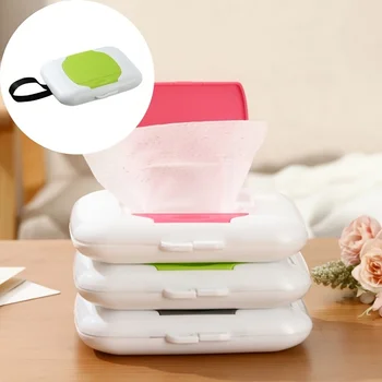 Dispenser per Salviette Ricaricabile, Contenitore per Salviette Umidificate per Bambini, per Uso Interno ed Esterno, Riutilizzabile, da Viaggio