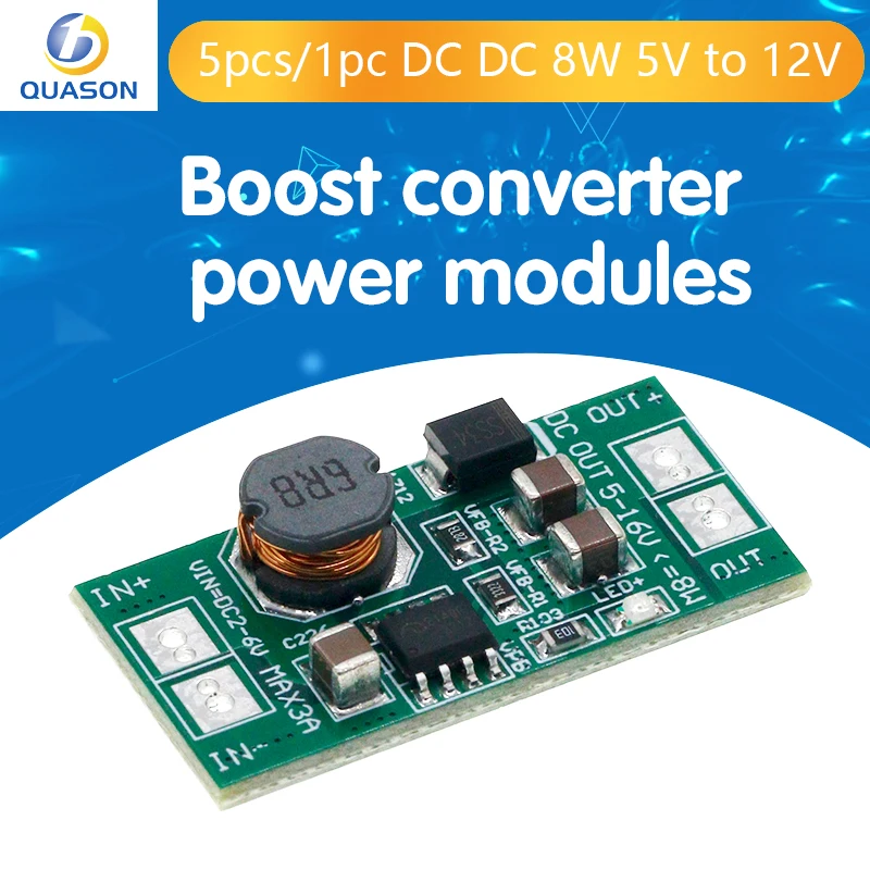 Ingresso Usb 8W Dc-Dc Convertitore Da 5V A 12V Modulo Step-Up Modulo Boost Di Alimentazione