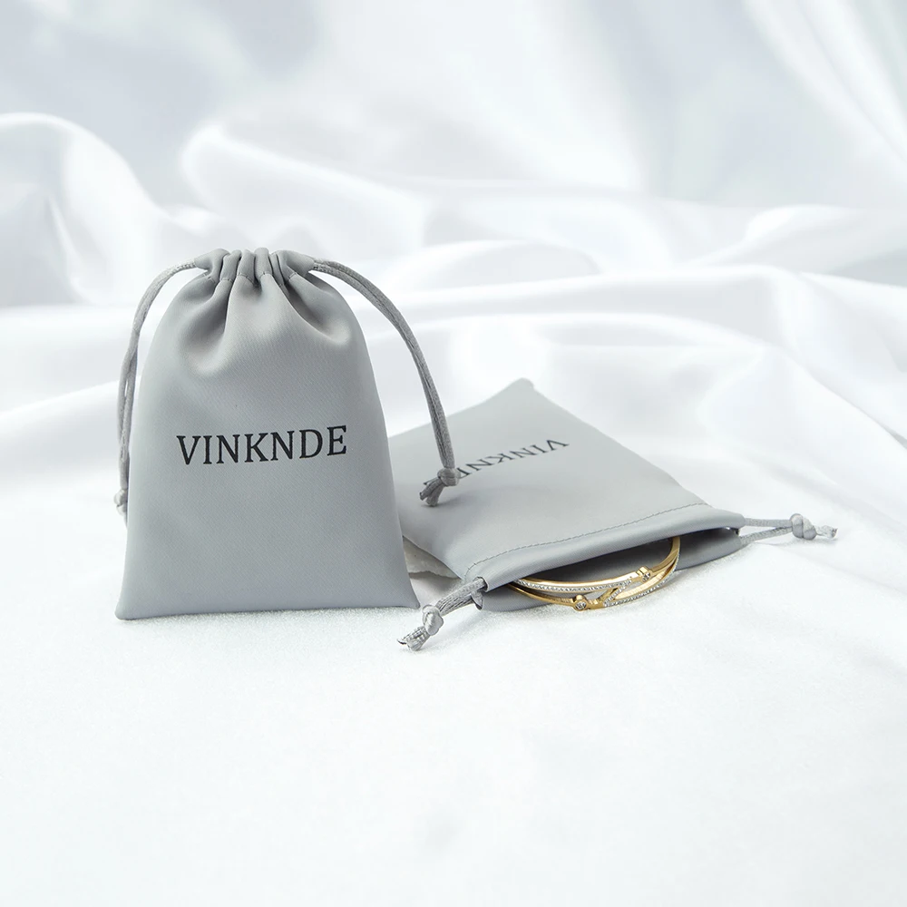 100pcs Jewellry Organizer Gift Bags Personalized Logo Silk Jewelry Storage Chic Drawstring Pouches for Wedding Favor Candy bag