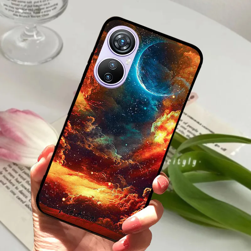 Animal Cartoon Soft Silicone Black Phone Case, 6.67 Premium Cover