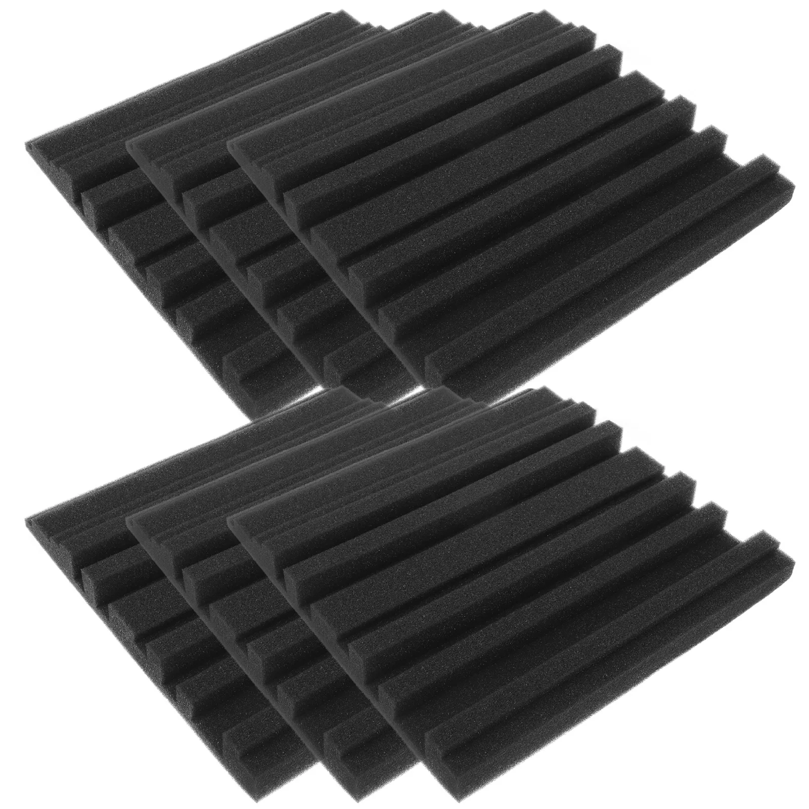 【100%-original】 6 Pcs Sound Absorbing Cotton 30x30x2 5cm Black High Density Retardant for Studio KTV Foam Panels Soundproofing Acoustic.