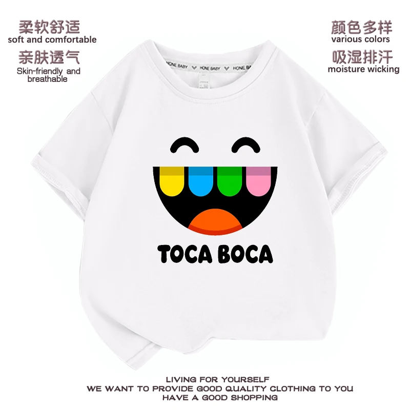 

New Children Game Toca Life World Tshirt Anime Toca Boca Life World Game T Shirt Kids Tops Tee Teenager Oversized Short Sleeve