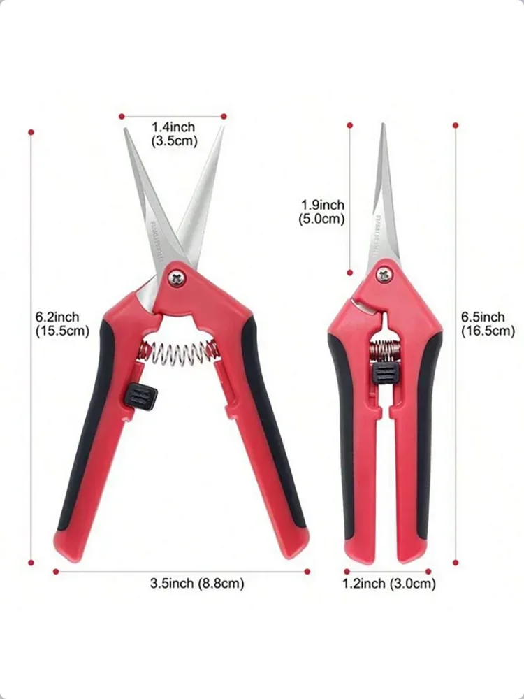 1 Set, Garden Scissors, Garden Pruning Shears, Non-slip Labor-saving Flower Branch Branch Shears, Fruit And Vegetable Shears, Fr