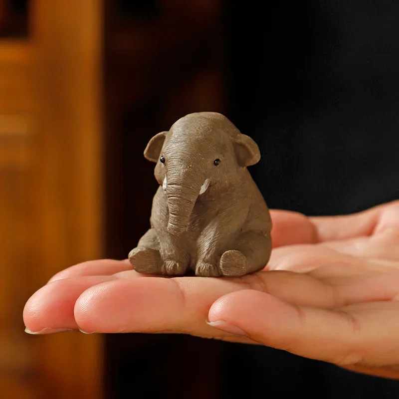Tea Pet Ornaments Chinese Tea Pets Tea Ceremony Kung Fu Clay Color Changing Small Figures Tea Pet Pet Accessories Chinese Set Kung Fu