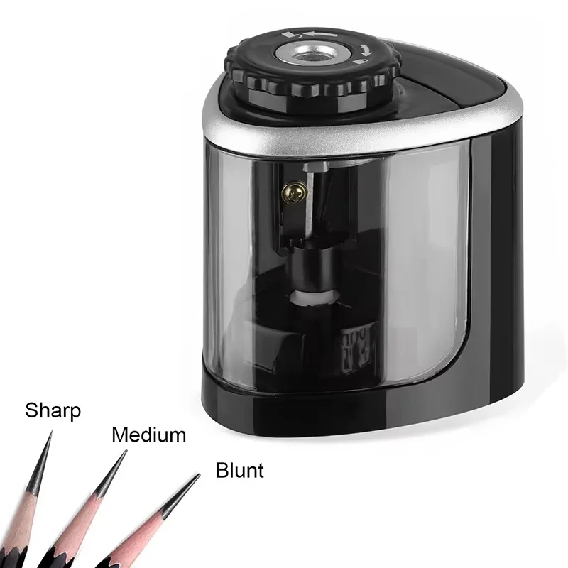 Temperamatite Elettrico da Scrivania Automatico per Matite da 6-8mm, Tagliamatite Portatile, Strumento di Cancelleria per Studenti, Bambini, Scuola e Ufficio