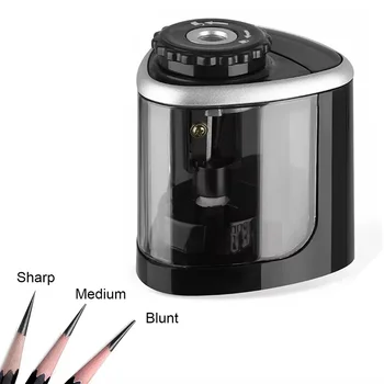 Temperamatite Elettrico da Scrivania Automatico per Matite da 6-8mm, Tagliamatite Portatile, Strumento di Cancelleria per Studenti, Bambini, Scuola e Ufficio