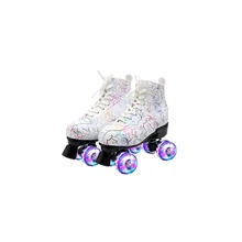 Roller Skates Four-wheel Double Row Skates Flash Luminous Roller Skates Specialized Roller Skates for Professional Skating