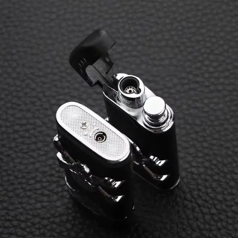 Windproof Flame Adjustable Butane Lighter Refillable Jet Torch Blue Flame Outdoor BBQ Candle Camping