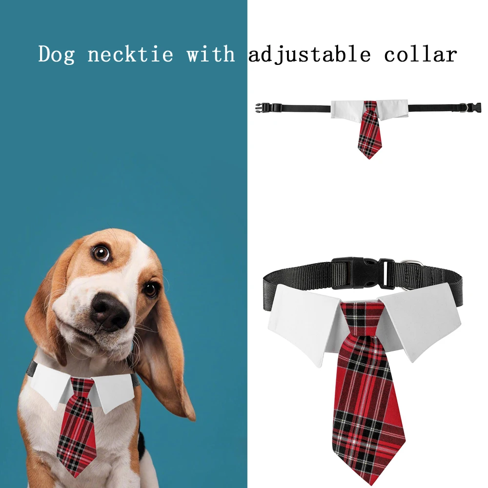

Checks Dog Ties with Adjustable Collar Pet Neckties for Small Dogs Cats Puppy Medium Large Dogs Pet Necktie Pet Accessories