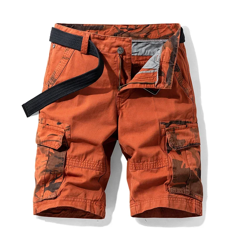 

2024 Men Summer New Tactical Cotton Cargo Shorts Men Casual Breeches Bermuda Shorts Men Fashion Pants Camouflage Beach Shorts