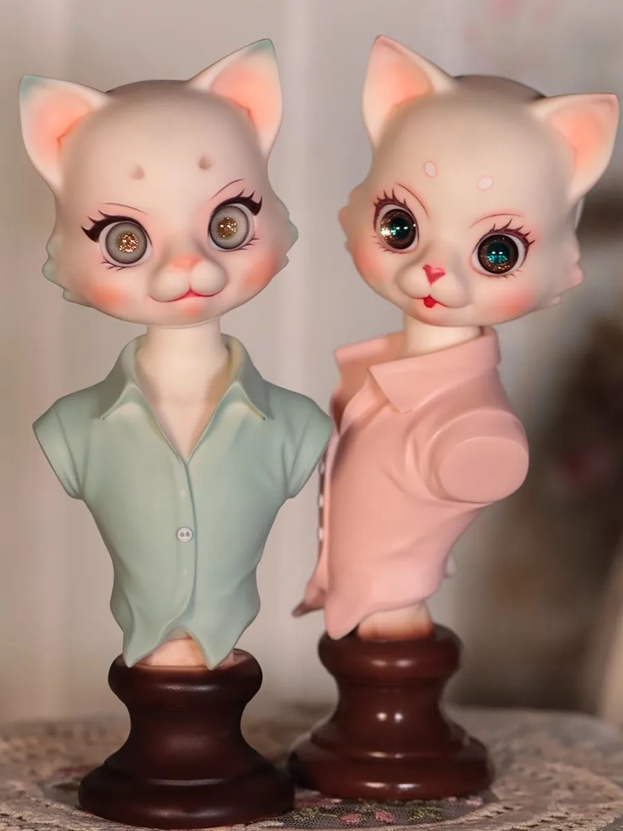 

bjd 1/6 toy animal cat head decoration genuine sd advanced resin joint doll table new products