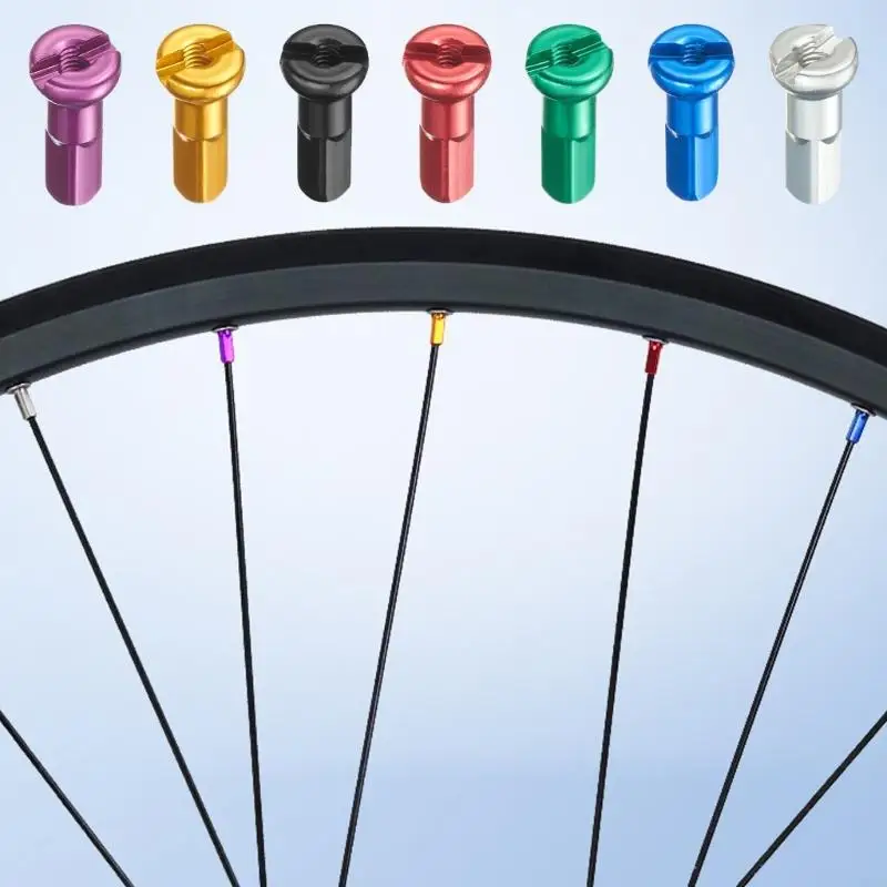 10Pcs High Strength Bicycles Spoke Caps Cycling Wheel Nipples Caps End Tip Road Bike Wheel Spoke Nipple Easy to Install