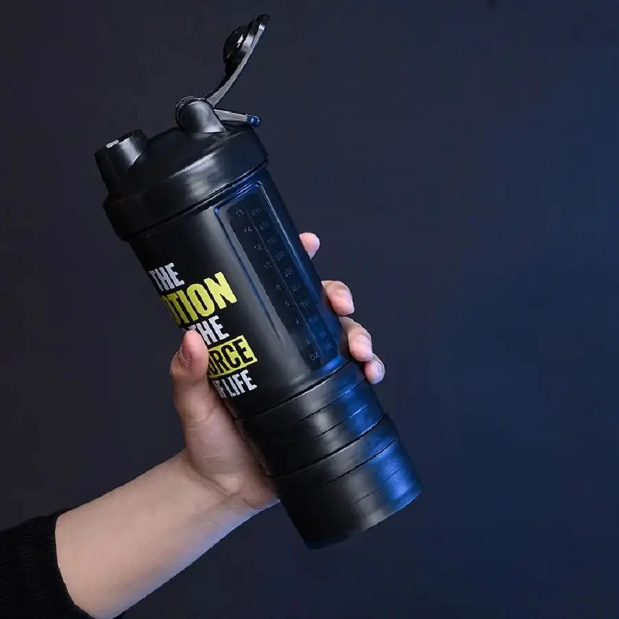 GIANXI Sports Water Bottle Large Capacity Thickened Portable Sports Water Cup Graduated Fitness Seal Leak-Proof Shaker Cup sports water bottle