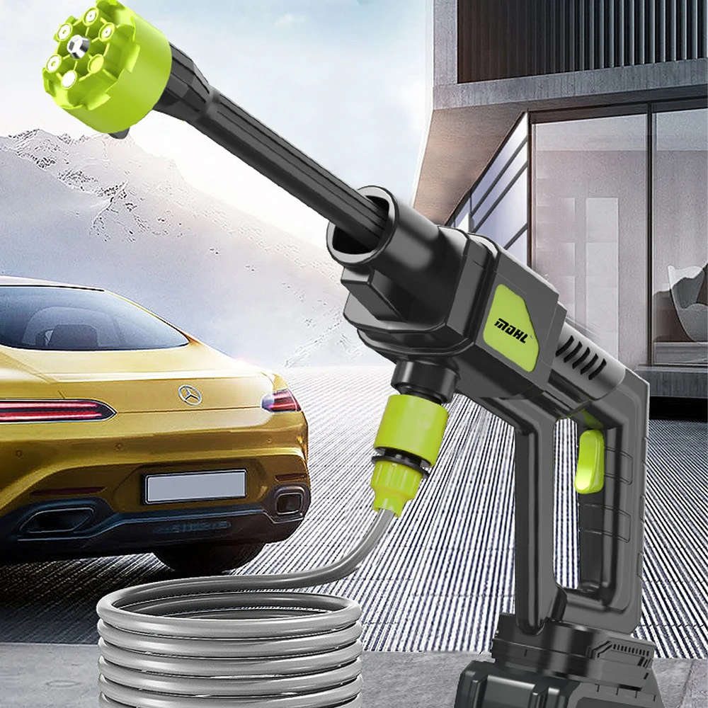 Lavadora a presión inalámbrica para carro, pistola de agua portátil de alta presión para lavado de coches, lavadora de coches eléctrica turboalimentada de alta potencia » Lavadora a presión inalámbrica para carro