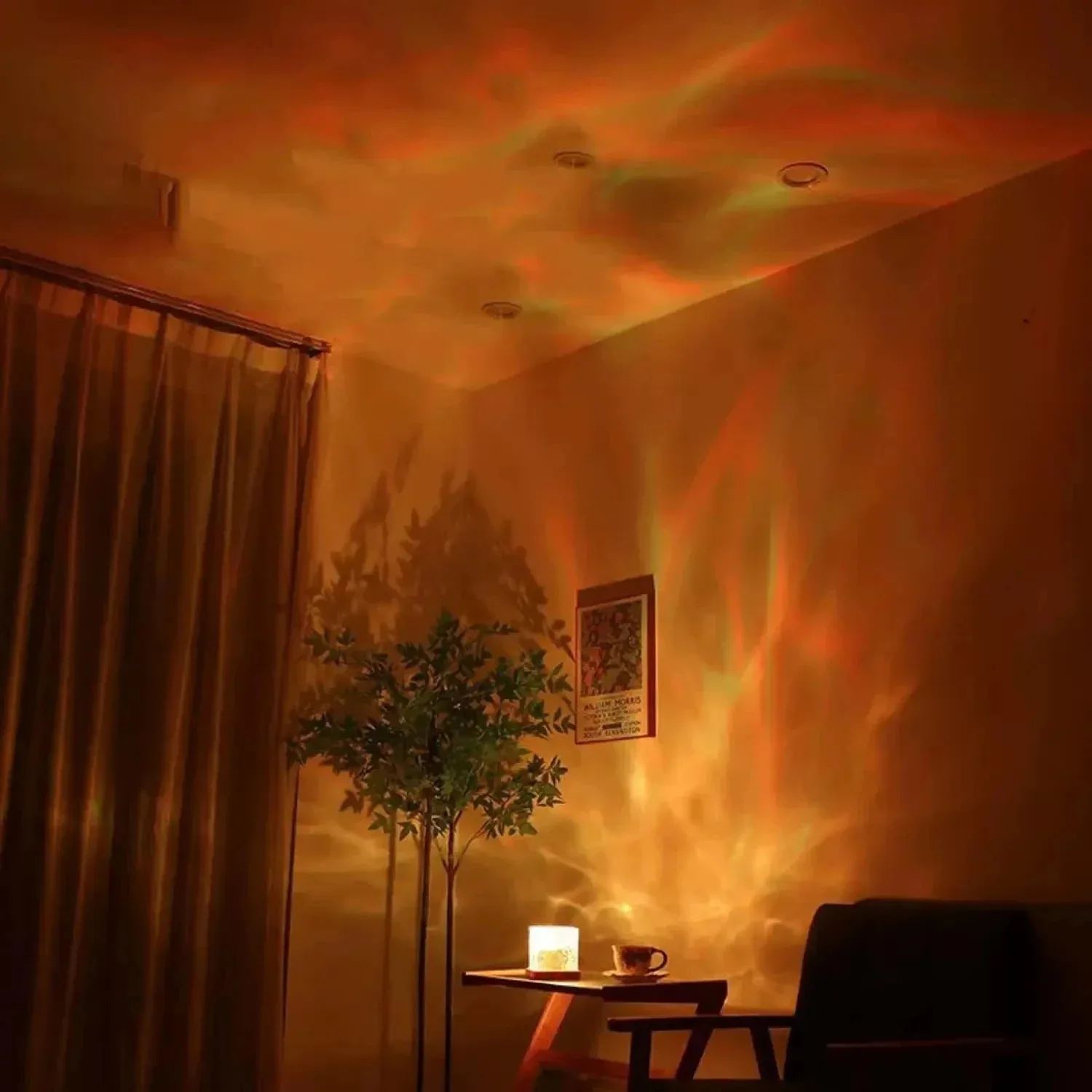 3/16 Colors Dynamic Rotating Water Ripple Projector Night Light Flame Crystal Lamp for Living Room Study Bedroom Rotating Light S23af92a65c714c609e586d71244c4fb2Y