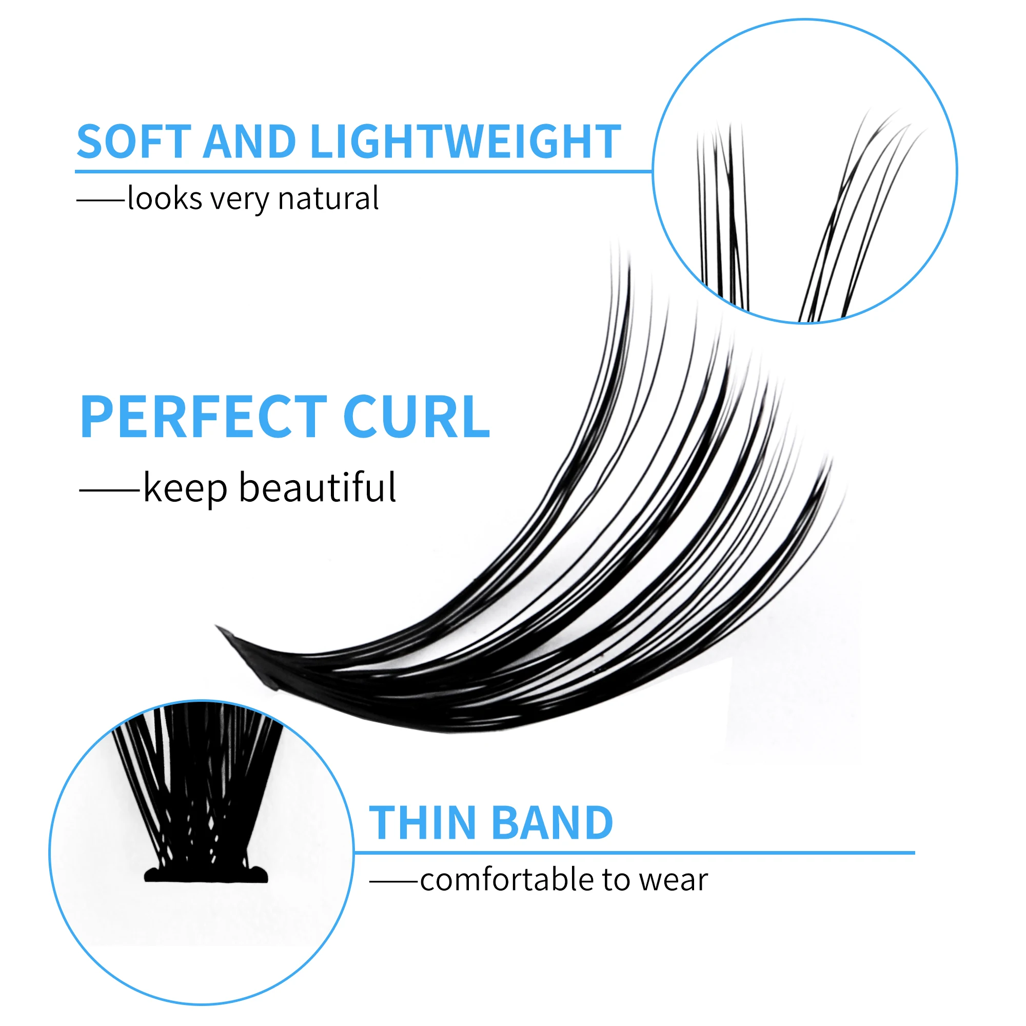 Gemerry Hot Melt Individual Lashes 240 pcs Large Tray 30P/40P D Curl Mix 8-16mm DIY Clusters Cosplay Lashes Extension Makeup