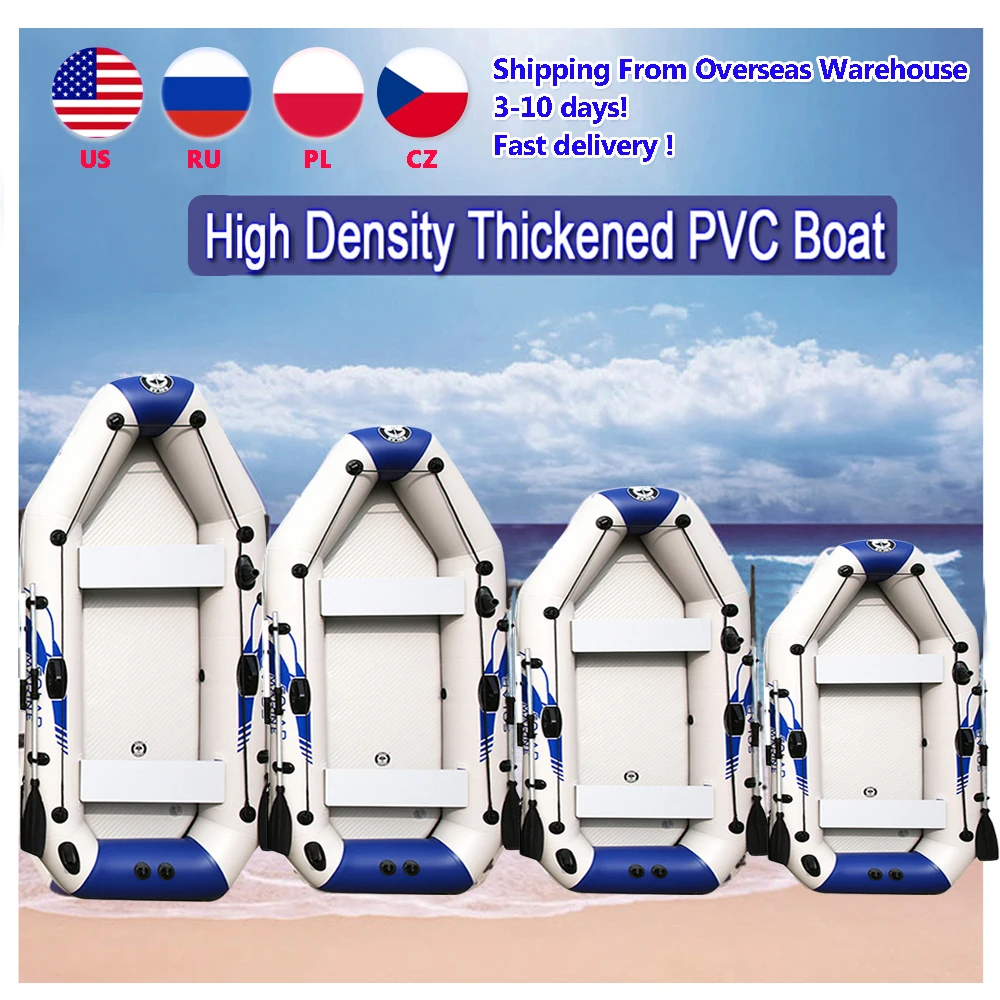 

Inflatable Boat PVC Fishing Boat 3 Layer Laminated Wear-Resistant Air Kayak Rowing For Outdoor Fishing Drifting skiing Sport