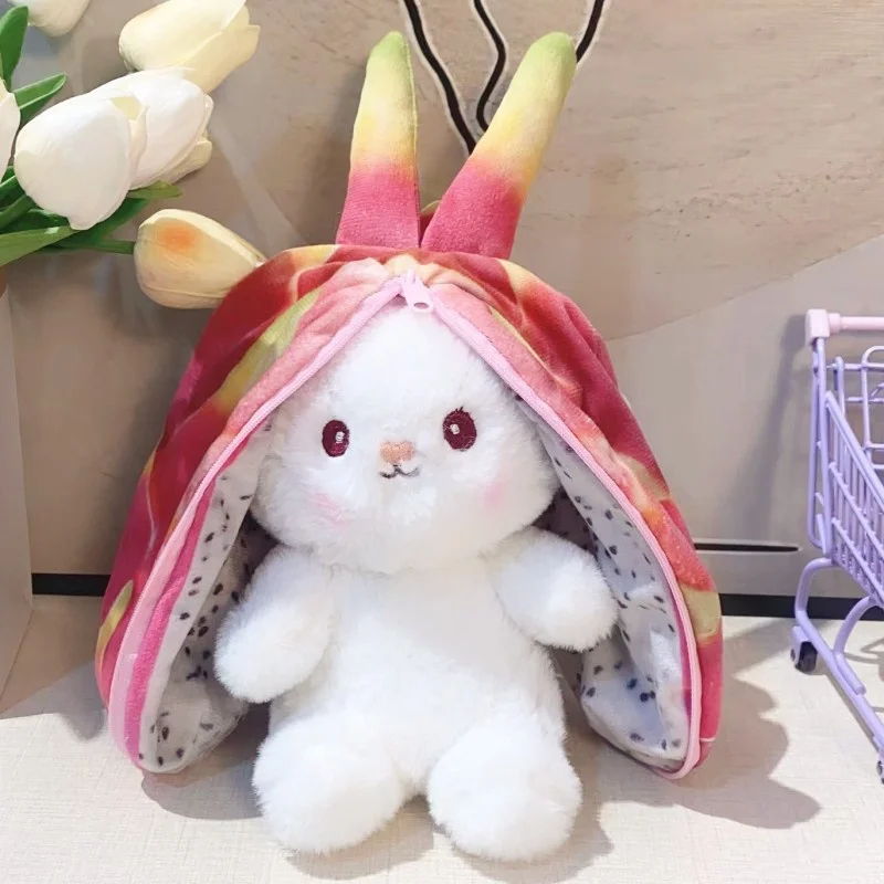 Peluche Reversible De Conejito - Transformable De Zanahoria A Conejito, 25 Cm, Felpa Suave, Ideal Como Regalo De Pascua O Decoración
