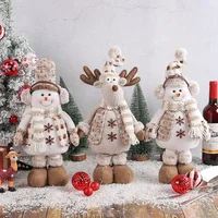 Wholesale Christmas Decorations Factory Doll Knit Deer Santa Claus Expandable Figurine Window Scene Arrangement Ornament 2