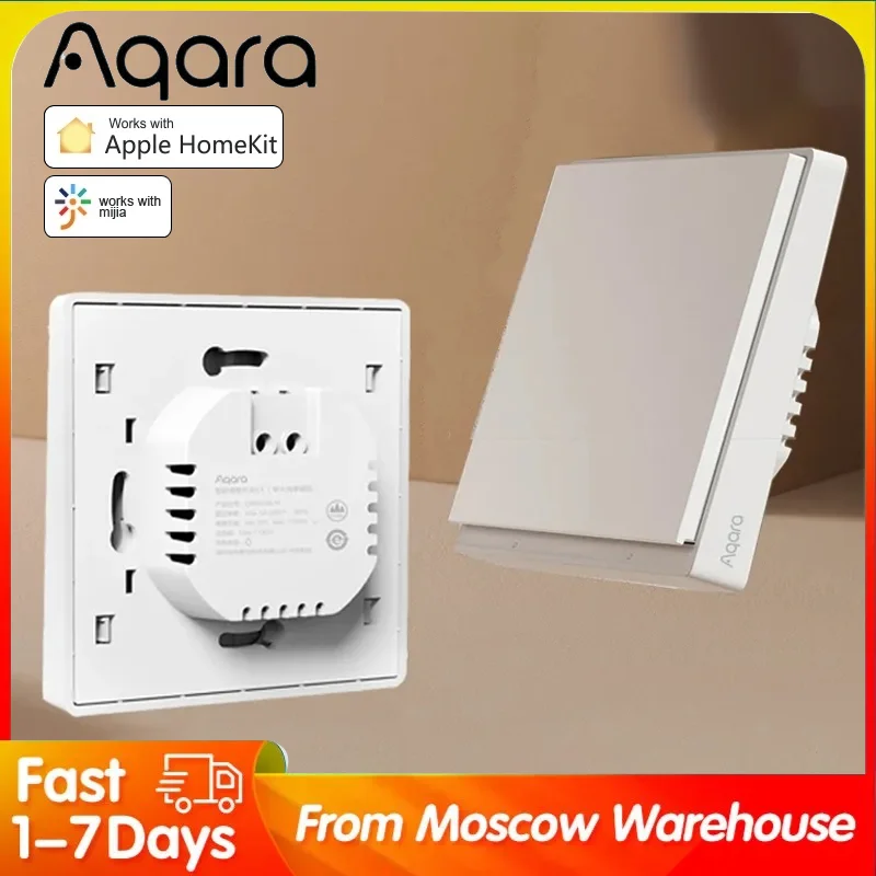 Aqara Smart Wall Switch E1 Zigbee 3.0 Smart Home Wireless Key Light Switch Fire Wire Senza Neutro Per Xiaomi Mi Home Homekit