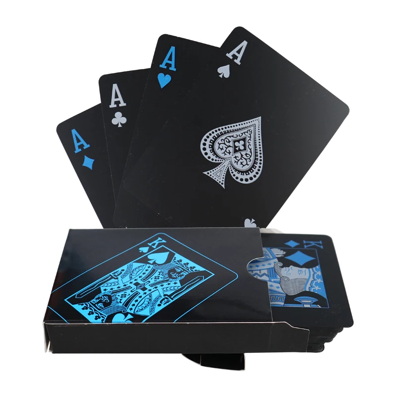 

Personality Game Poker Card,Non-fading Black PVC Waterproof Poker Magic Card,Indoor and Outdoor Entertainment Gifts