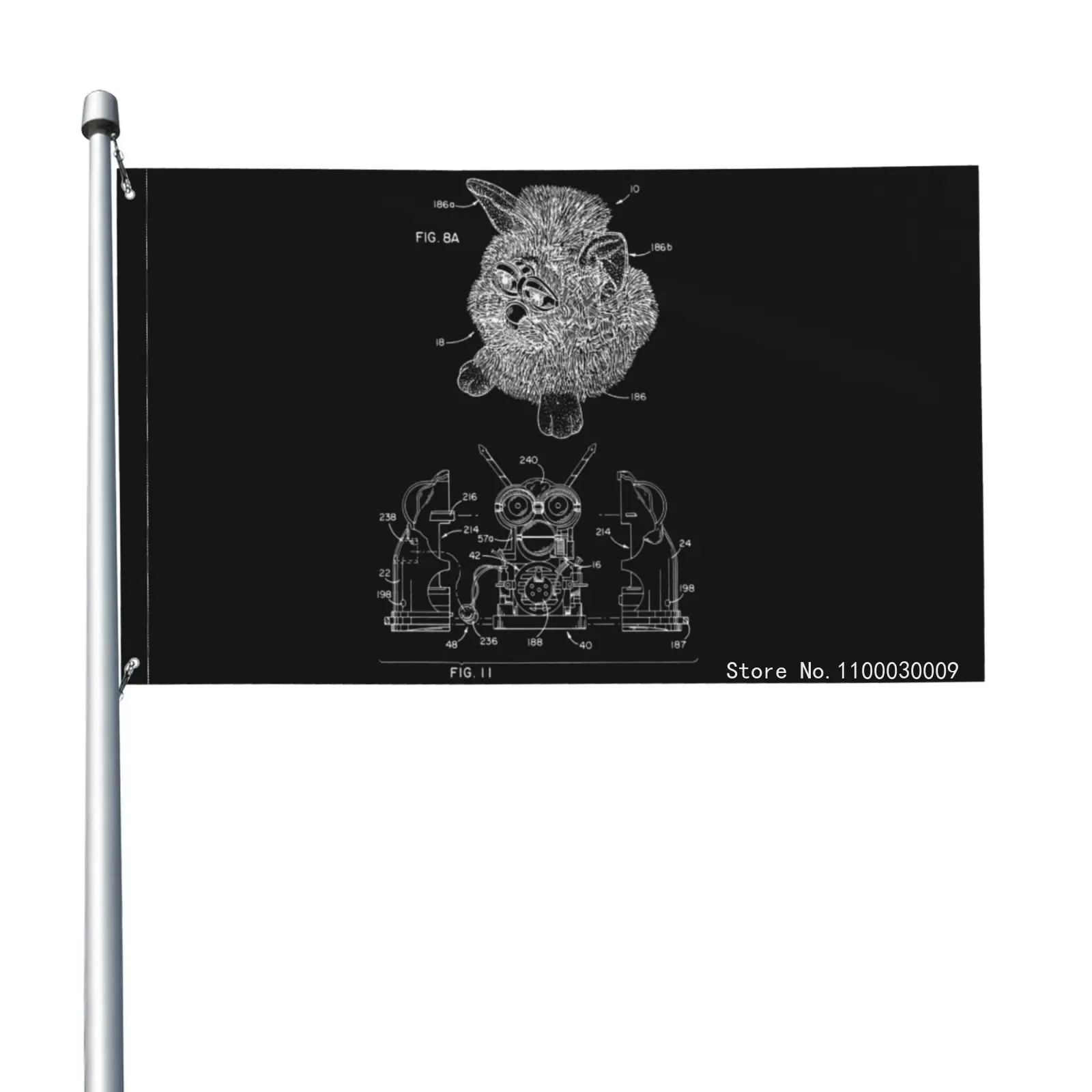 Furby Patent Furby Comfy Flag Banner Personalizzato Personalizza Home Decor Holiday Sport Business Advertising