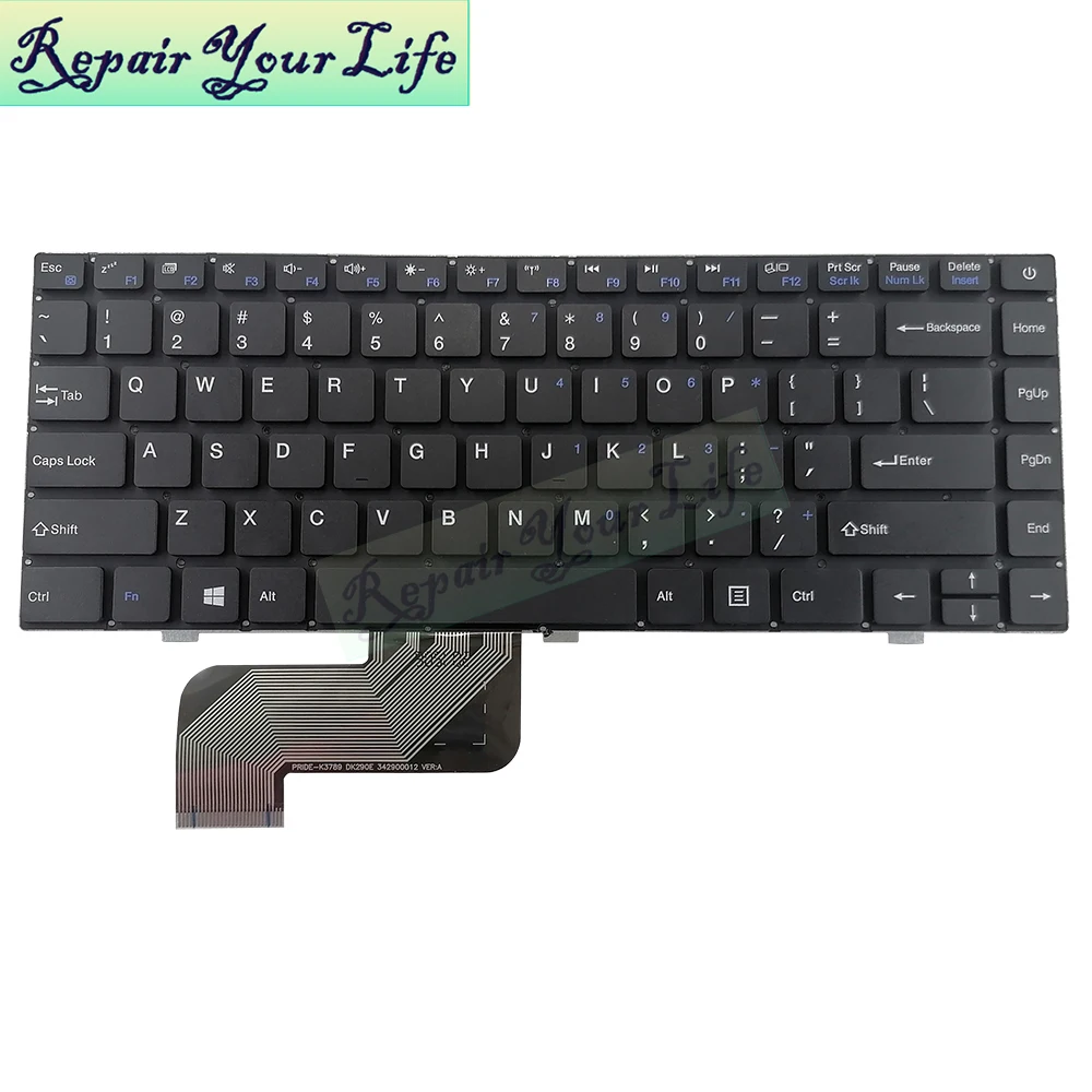 

PRIDE-K3789 US Keyboard for Umax VisionBook 13Wa Ultra (UMM23013U) DK290E 342900012 English Laptop Keyboard