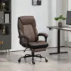 Homcom Executive Office Chair with Foot Rest and High Back, Dark Brown 2