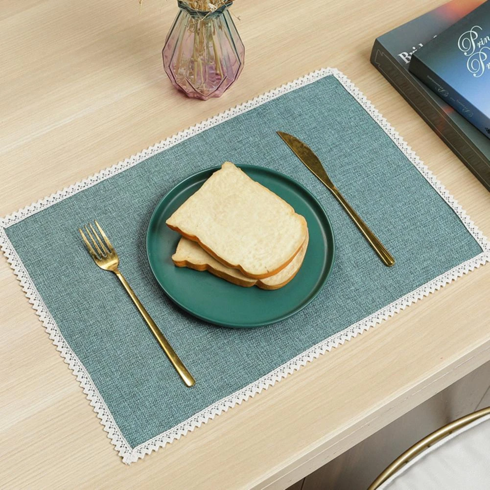 Placemat Graceful Rectangle Kitchen Dining Table Plate Mat Elegant