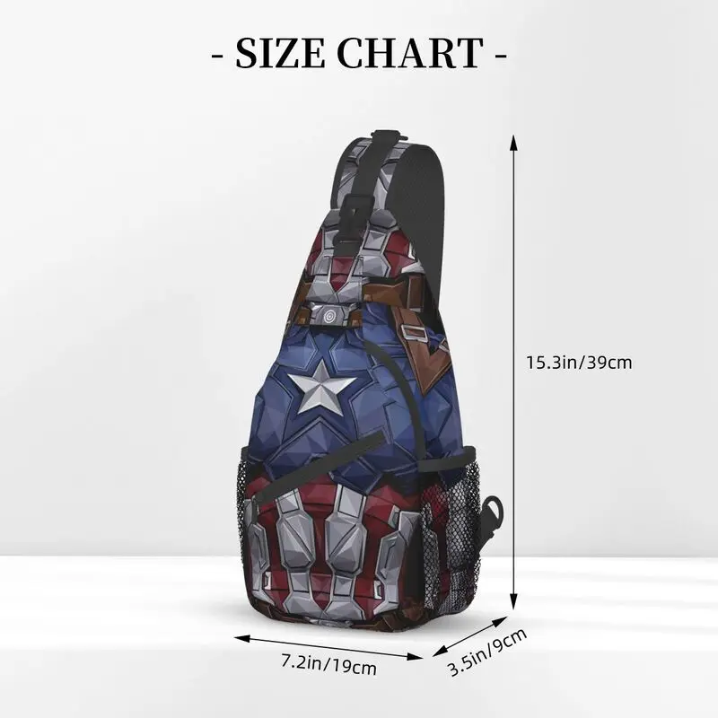 Captain America Sling Crossbody Backpack Men Custom Shoulder Chest