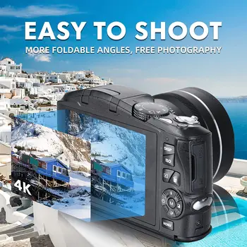 NBD Digital Camera for Photography and Video 4K 48MP Vlogging Camera for YouTube 16X Digital Zoom 52mm Wide Angle & Macro Lens 5