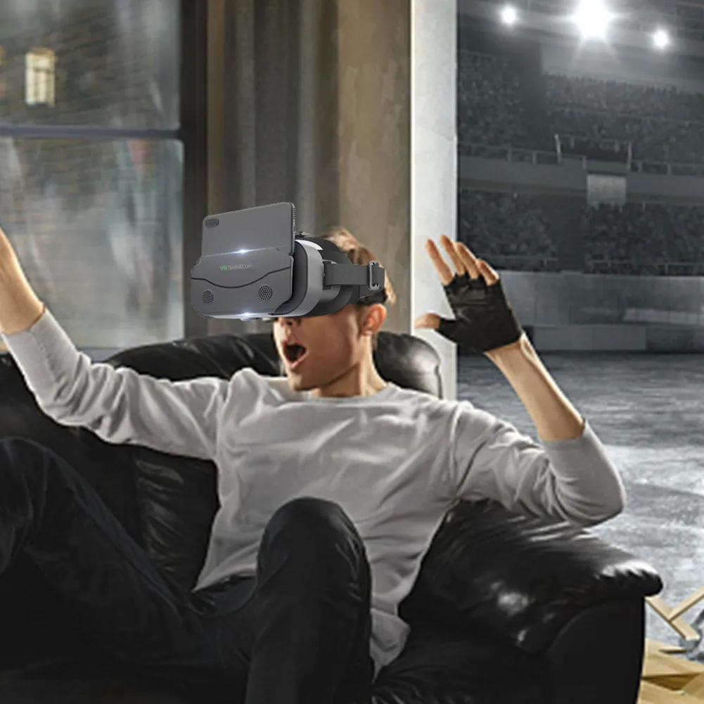 3d Virtual Reality Gaming Glasses Headset Dual Adjustable Focal Lengths Vr Glasses For 4.5-7.0 Inch Smartphones