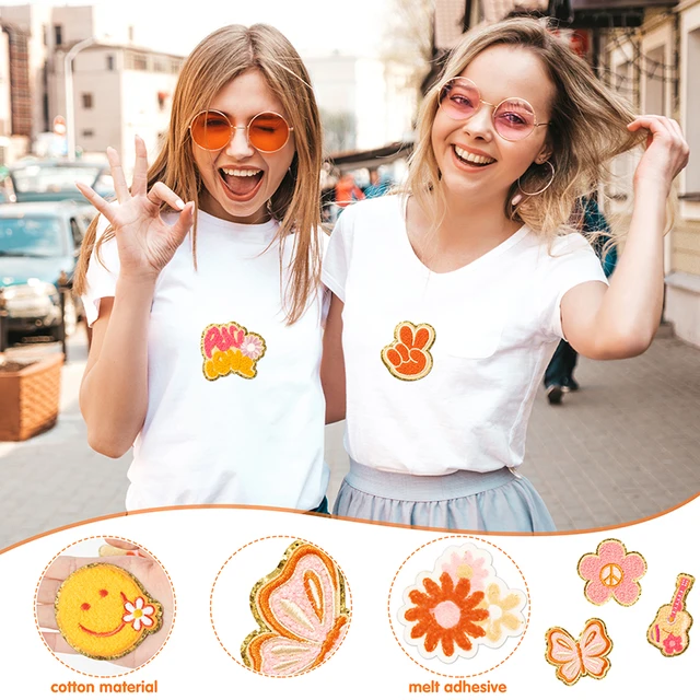 40 Toppe Termoadesive Cuori E Fiori - Kit Decorazione Vestiti Fai Da Te - Foto 3