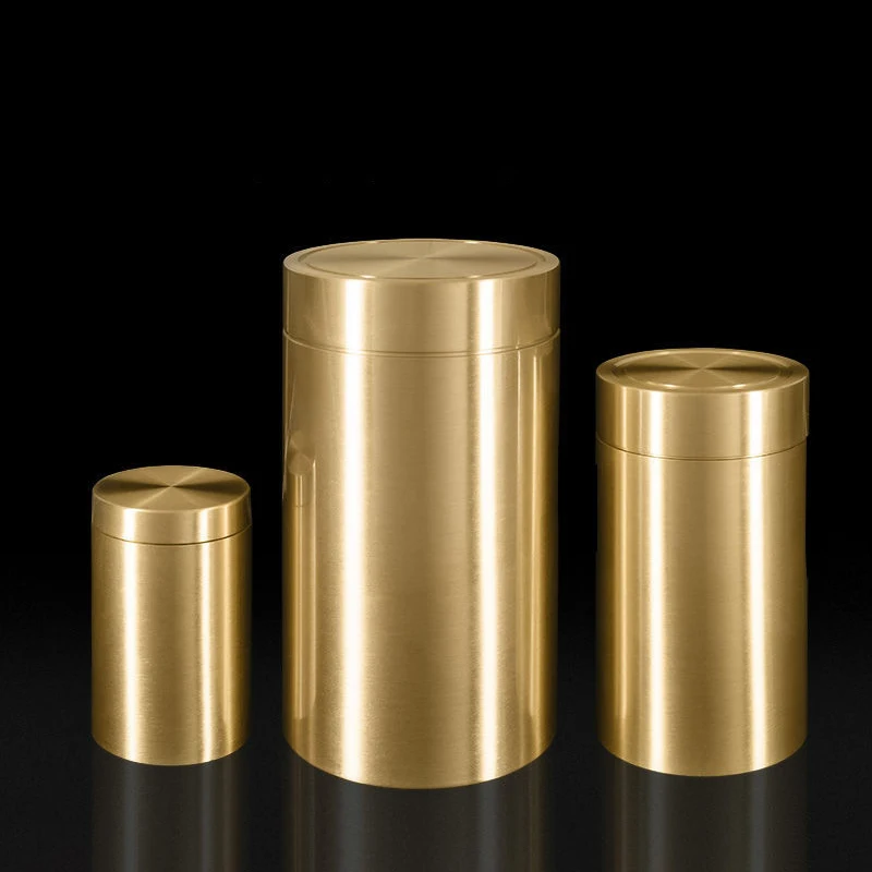 Airtight Tea Canister Copper Incense Coffee Powder Container Portable Tea Tins Food Jars Sugar Spices Powder tea tin box,tea canister,airtight container