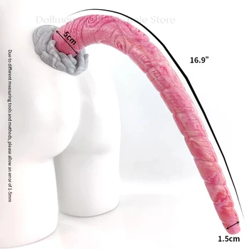 45.5cm Long Butt Plug Unicorn Fantasy Anal Whip Tentacle Dildo Silicone Soft Glowing In Dark Sex Toy For Adults Anus Masturbate 6