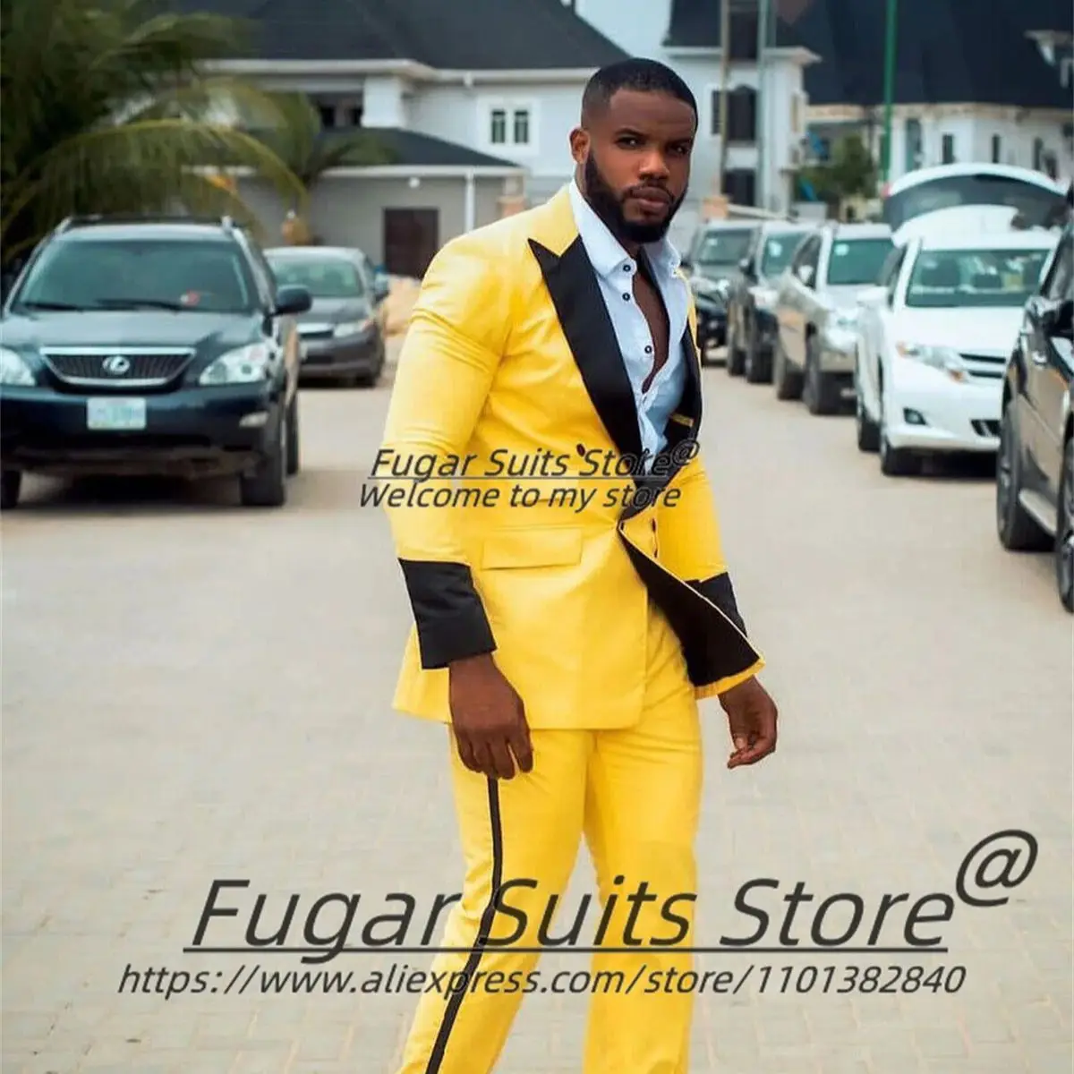 Повседневные желтые мужские костюмы