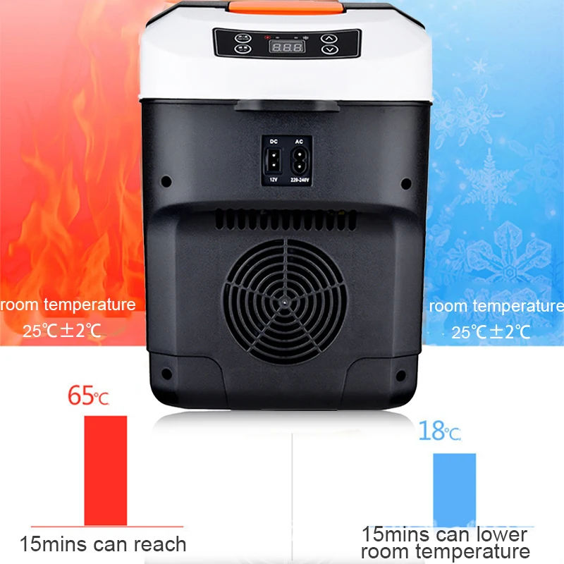 Camping Mini Refrigerator 10L 15L 20L Mini Refrigerator Car Portable Fridge Freezer Cooler Warmer Dual Use Camping Caravan Bar Fridge