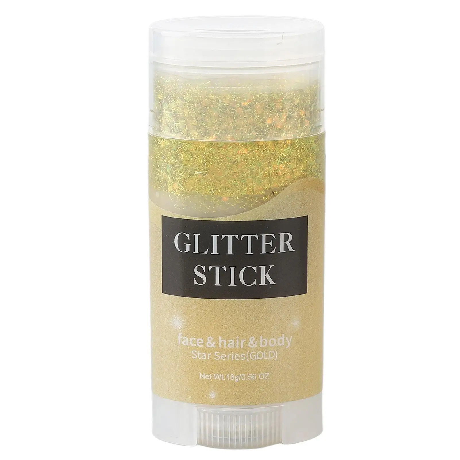 Long-Lasting Gold Glitter Stick Gel for Festivals-Sparkling Chunky Portable Sequin Decoration