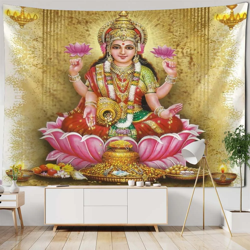 Indian Buddha Art Tapestry Wall Hanging Meditation Hippie Boho Psychedelic Mystic Witchcraft Art Home Background Wall Decor